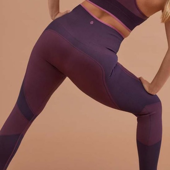 ThirdLove Power Purple Flex Seamless Compression High-Waist Leggings - Picture 3 of 13